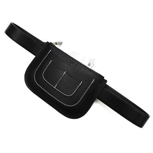 agnes b. VOYAGE レザーウエストポーチ バッグ ベルト ブラック アニエスベー ボヤージュ レディース 5 MLA 3 J 0351 S GOCT 06