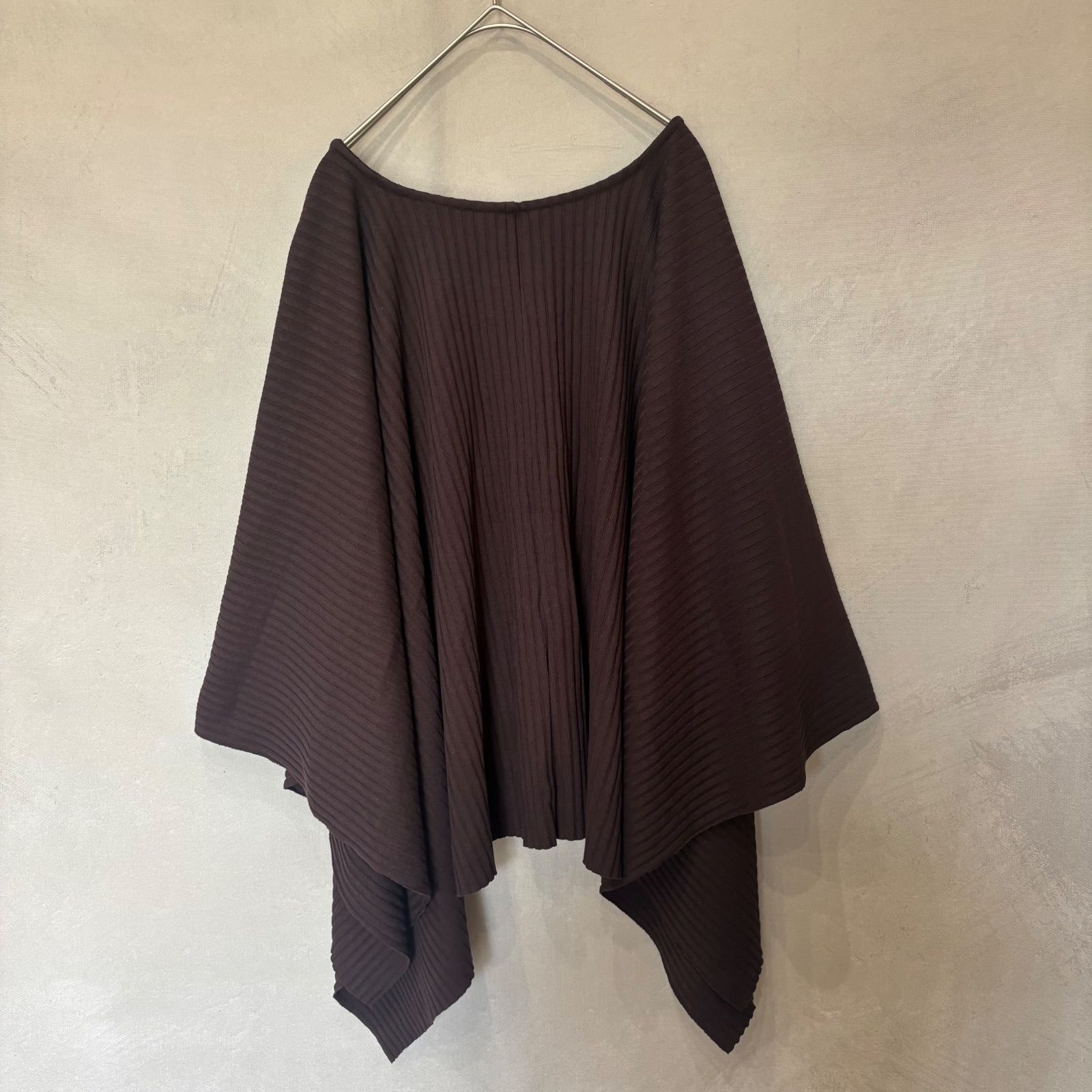 ZARA ザラ リブ アシンメトリー ケープニット プルオーバーニット V