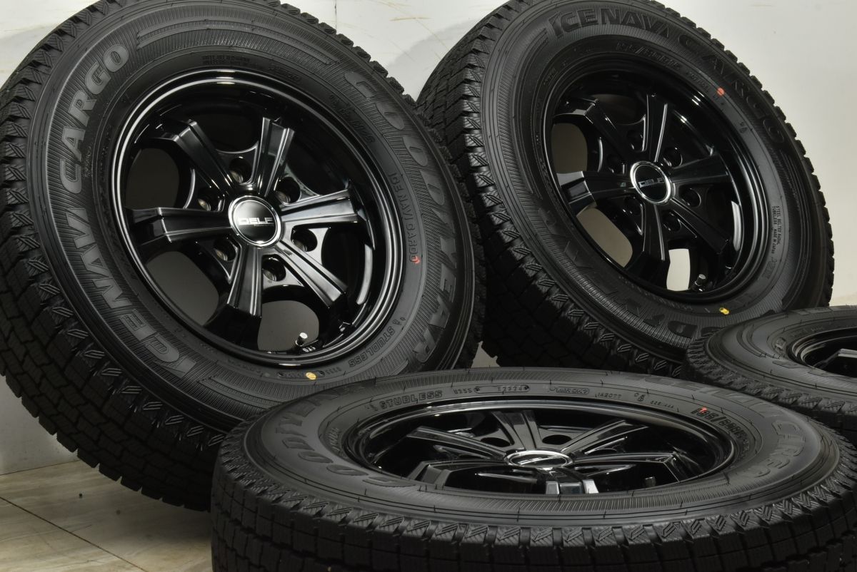 バリ溝 DELF 15 in 6 J 33 PCD 139 7 グッドイヤー アイスナビカーゴ 195 80 R LT ハイエース レジアスエース スタッドレス 可