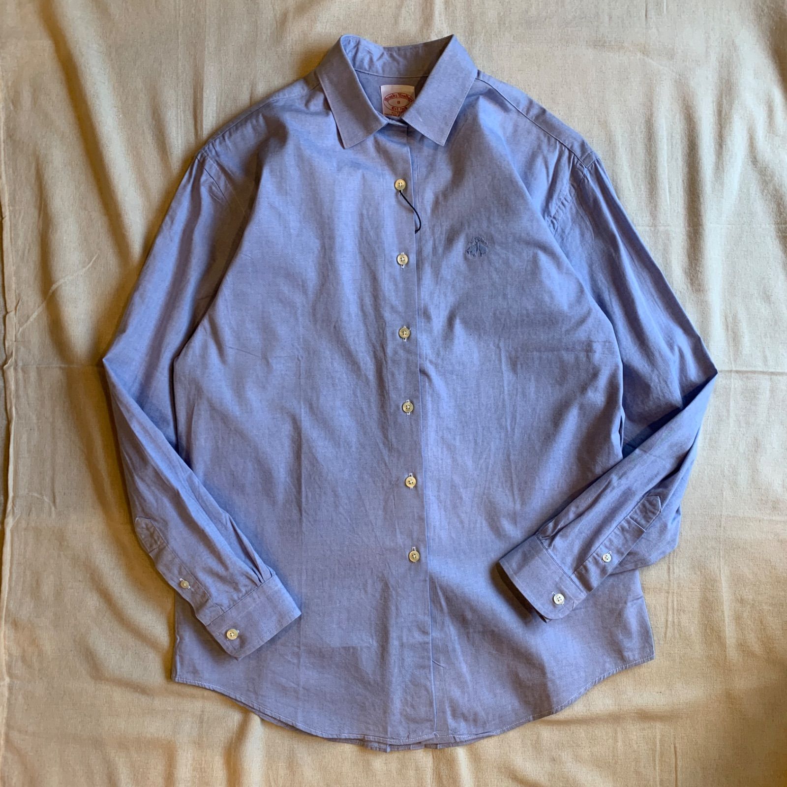 Brooks Brothers レディース 長袖シャツ アメリカ製 サックスブルー ブルックスブラザーズ アメトラ プレッピー
