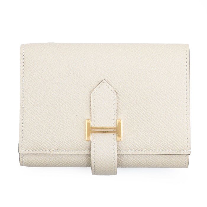 HERMES エルメス BEARN COMBINE TRI-FOLD WALLET VERSO CRAIE GOLD EPSOM ベアン コンビネ ヴェルソ ヴォー エプソン 三つ折り財布 B刻印 バイ 箱 属 クレ ゴールド