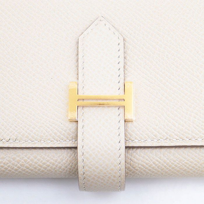 HERMES エルメス BEARN COMBINE TRI-FOLD WALLET VERSO CRAIE GOLD EPSOM ベアン コンビネ ヴェルソ ヴォー エプソン 三つ折り財布 B刻印 バイ 箱 属 クレ ゴールド