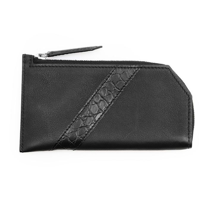 Camille Fournet カミーユ フォルネ ラウンドジップパース カーフ アリゲーターレザー コインケース キーケース ミニ財布 小物 袋付属 ブラック ボルドー 黒 紫 フランス製