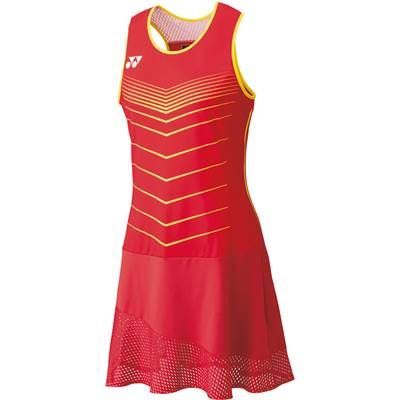 Oサイズのみ YONEX ヨネックス レディース ウィメンズ テニス バドミントン ウィメンズワンピース ルビーレッド 20593-338-O