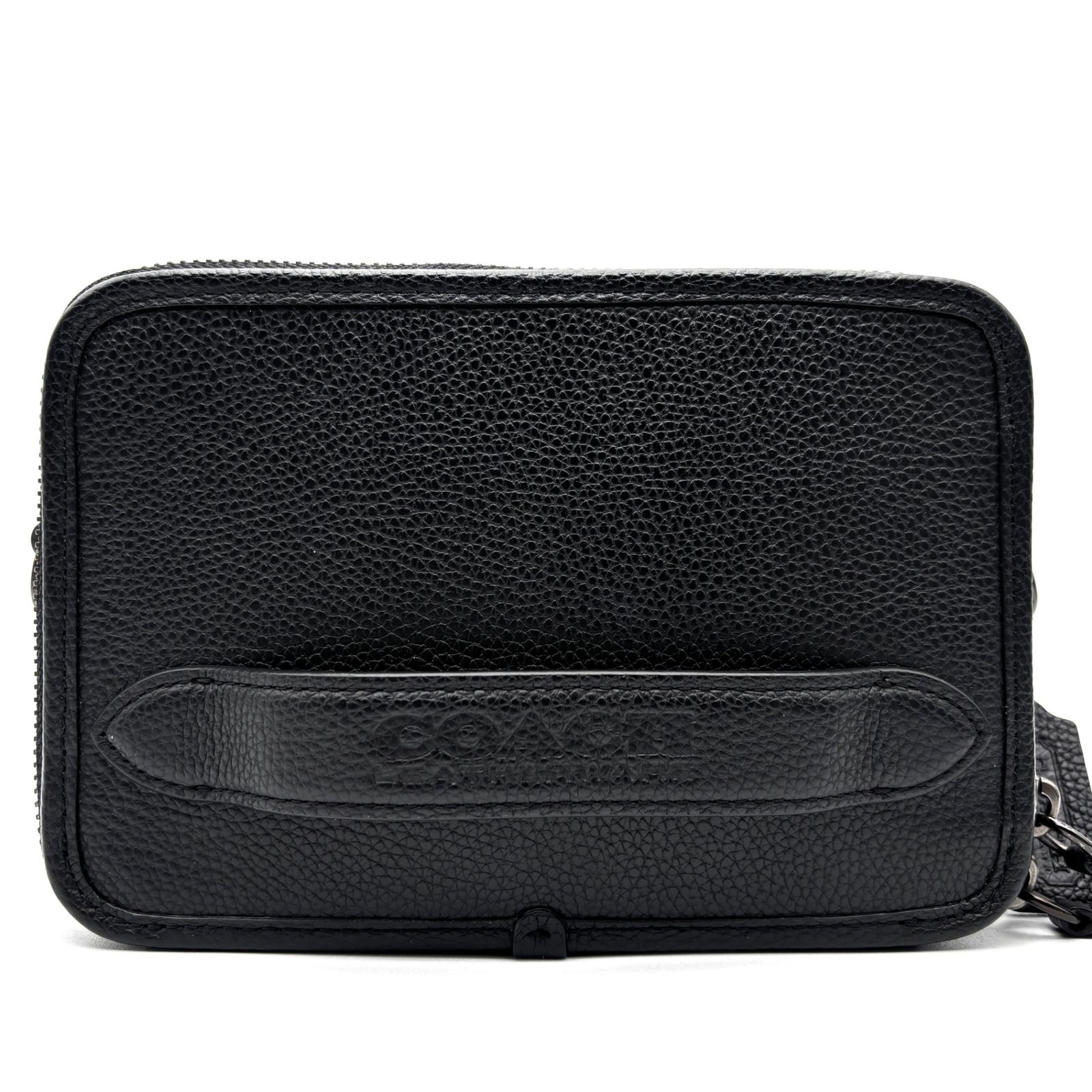 級 COACH コーチ チャーター クロスボディ ハイブリッド ポーチ ペプルレザー カメラバッグ 黒