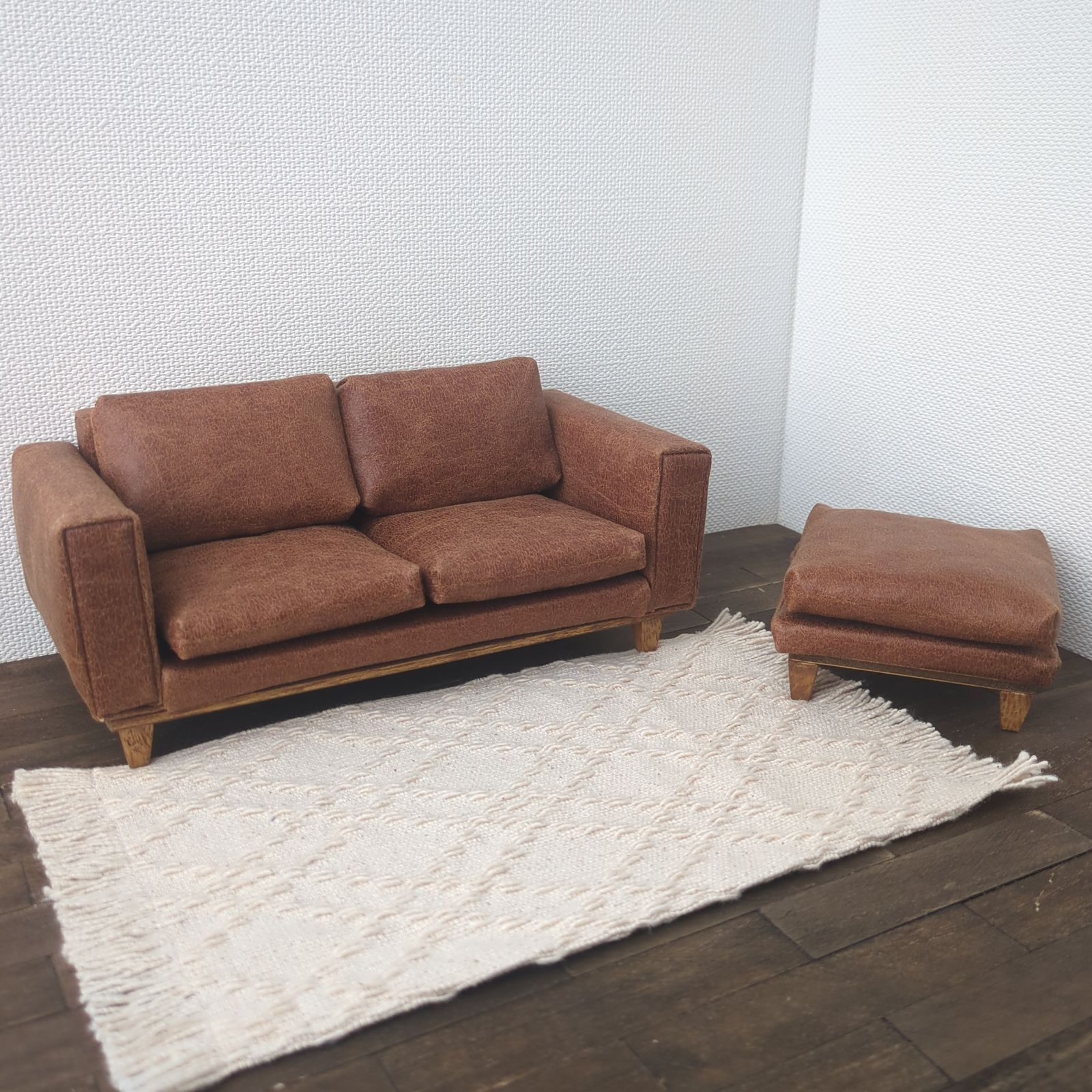  a-three オットマン付きソファ ブライス リカちゃん ミニチュア ドールハウス ミニチュア 趣味 おもちゃ