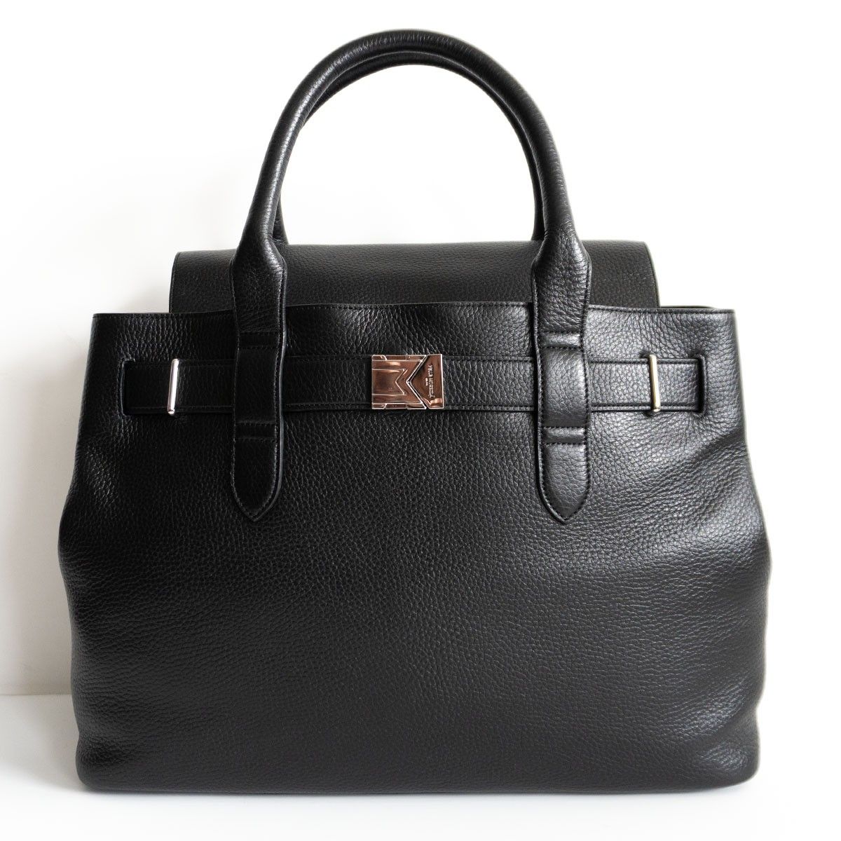 PELLE MORBIDA MB 083 フラップトートバッグ BLK レザー ペッレモルビダ