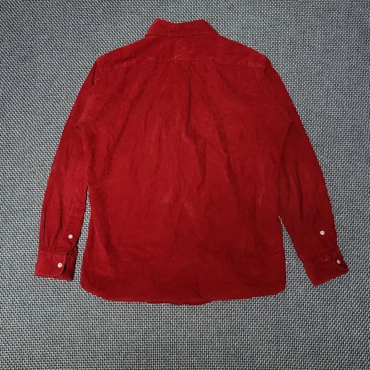 ポロ ラルフローレン 騎馬ロゴ コーデュロイ シャツ レッド M