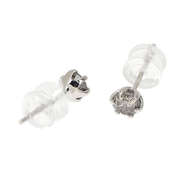 K 18 WG ダイヤモンド ピアス 0.2 ct