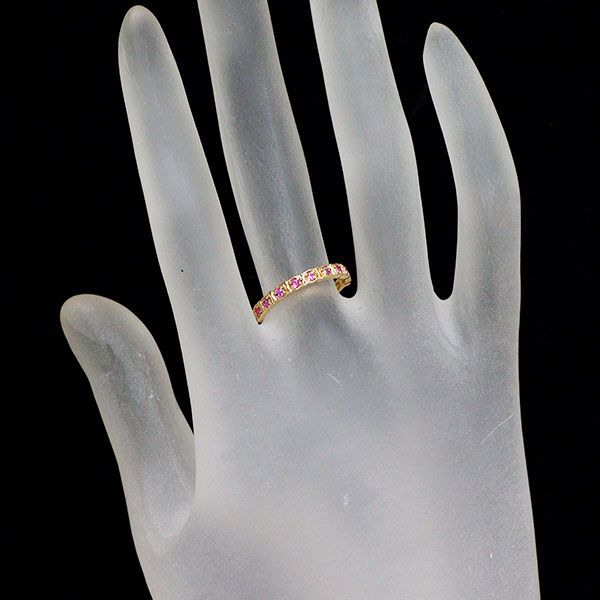 ヴァンドーム青山 K18YG ルビー リング ハーフエタニティ - メルカリ