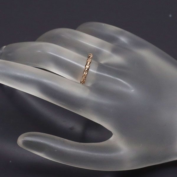 K18PG デザイン リング リング K18PG ダイヤモンド0.03ct 11号 透かし