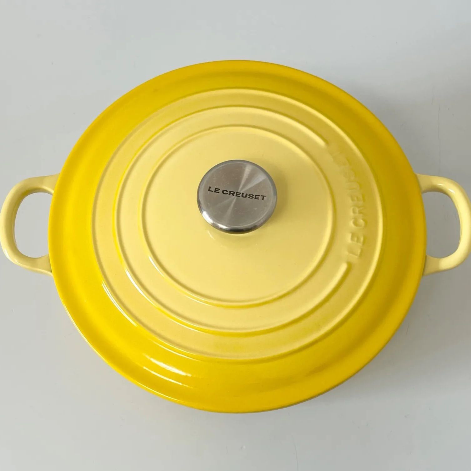 LE CREUSET ル クルーゼ ソレイユ 24cm ココットロンド 両手鍋 イエロー 黄色 鋳物