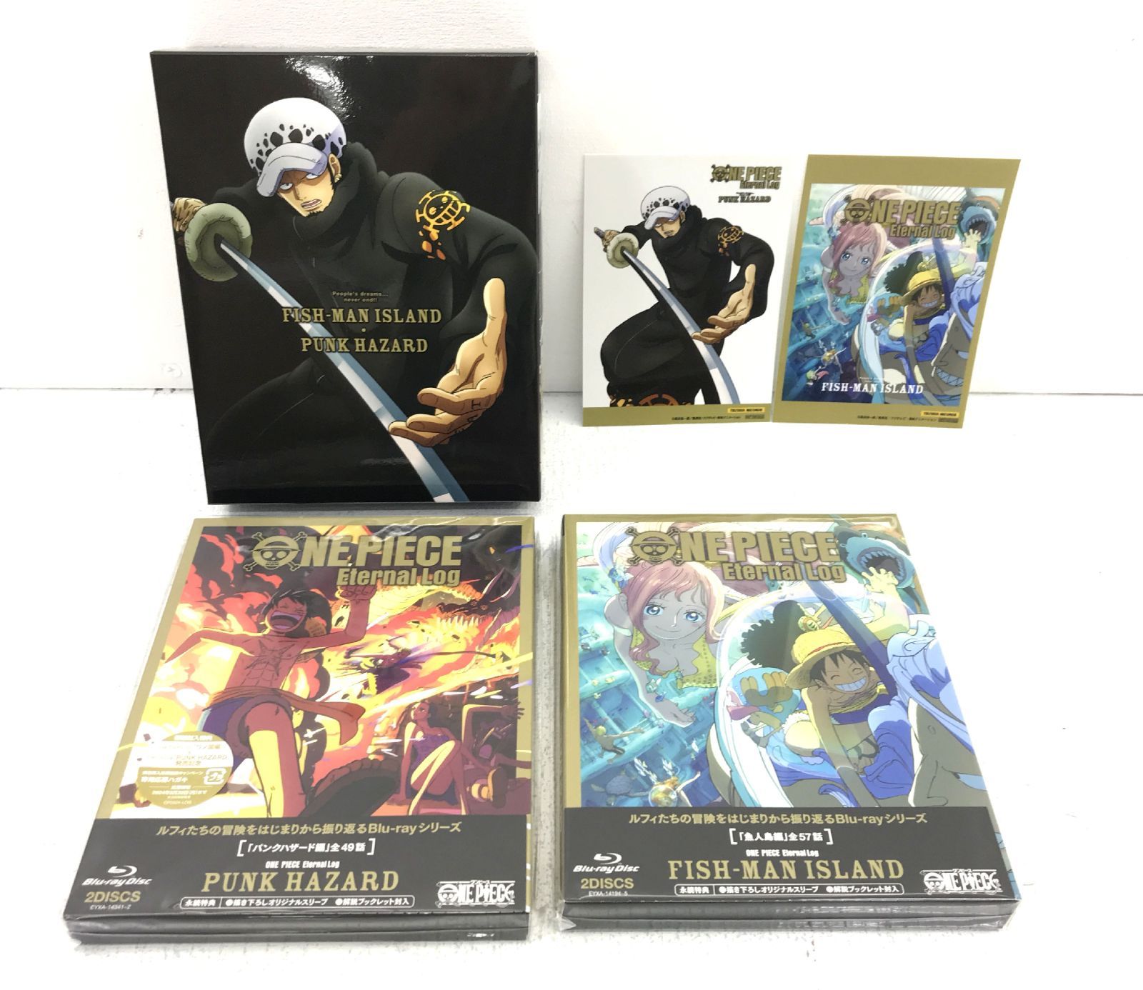 盛岡17-0059 ONE PIECE ワンピース Eternal Log FISH-MAN ISLAND PUNK HAZARD ブルーレイディスク 2巻収納3方背BOX 60