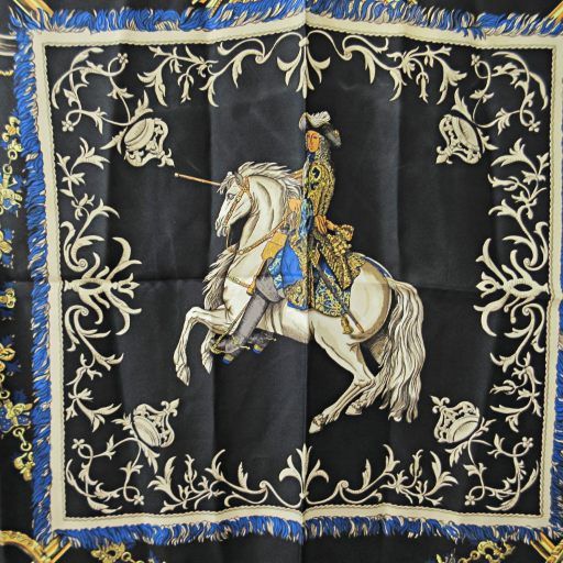 エルメス HERMES カレ 90 LVDOVICVS MAGNVS Louis 14th 白い馬に跨った