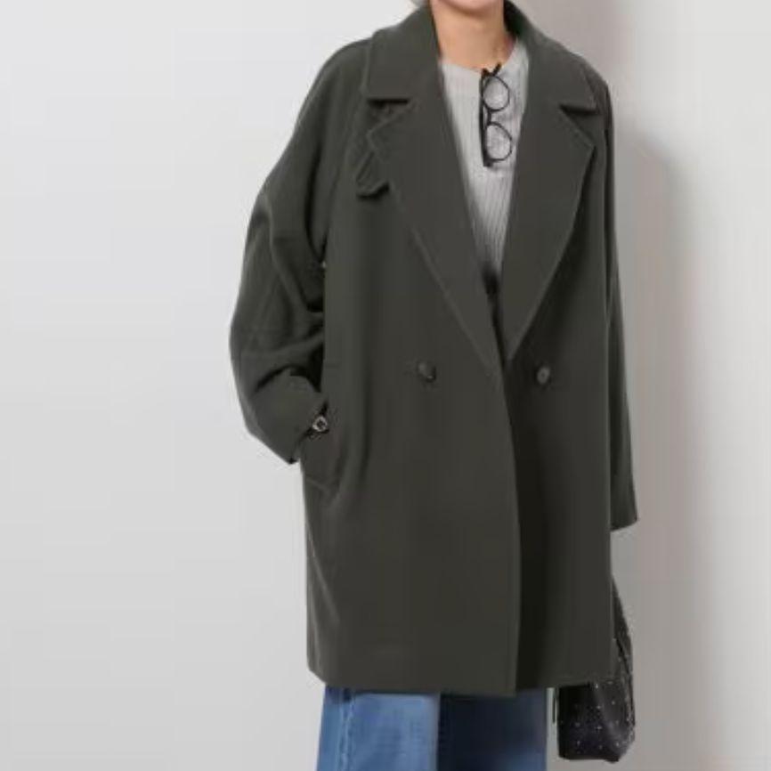 JOURNAL STANDARD relume 尾州ウールモッサ Wブレストハーフコート