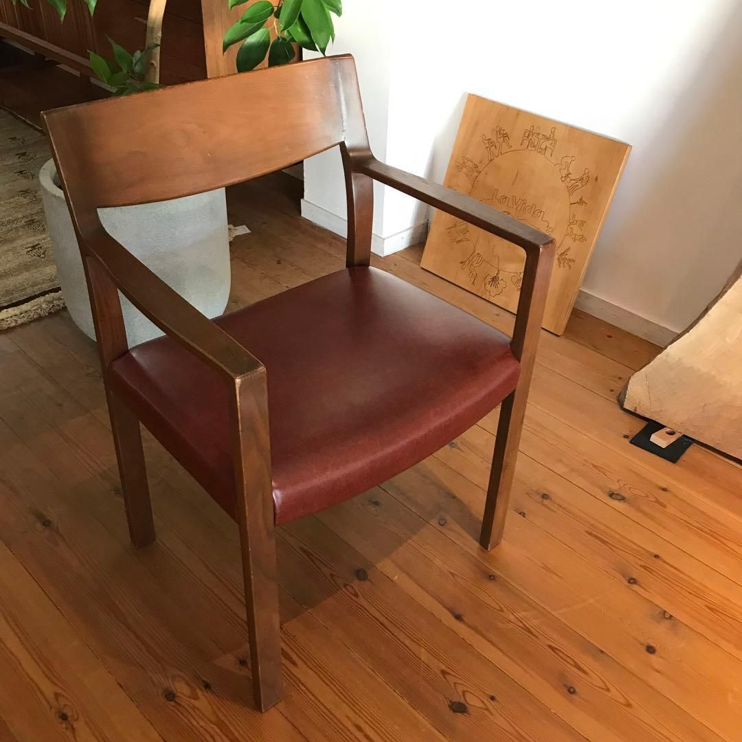 カンディハウス　レジェーロ　アームチェア　本革カバーリング　2脚セット カンディハウス レジェーロ アームチェア 本革カバーリング 2脚セット