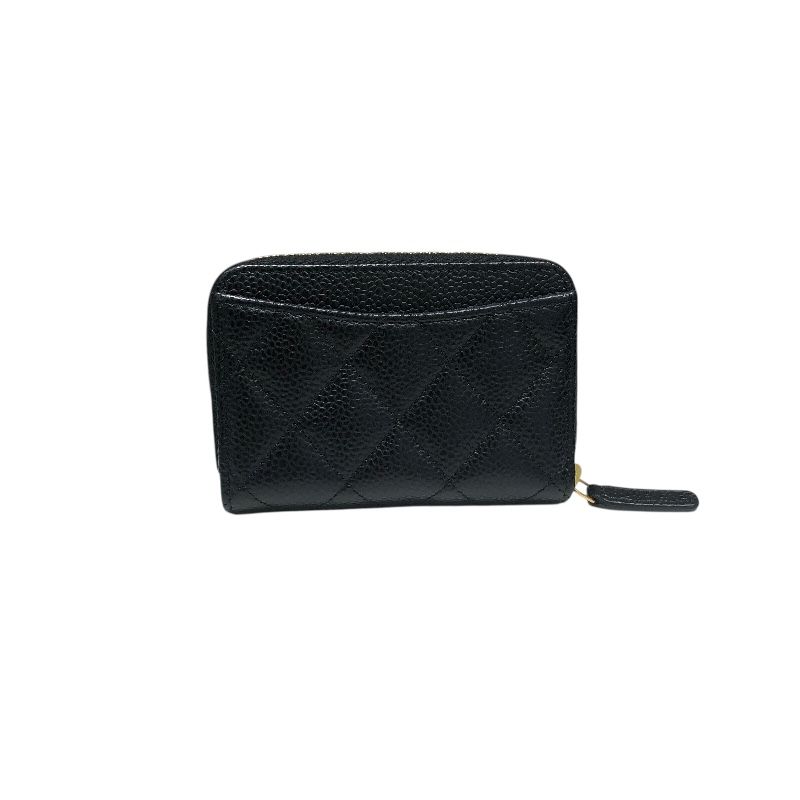 シャネル CHANEL マトラッセクラシックジップコインパース AP 0216 ブラック GD金具 キャビアスキン レディース コインケース