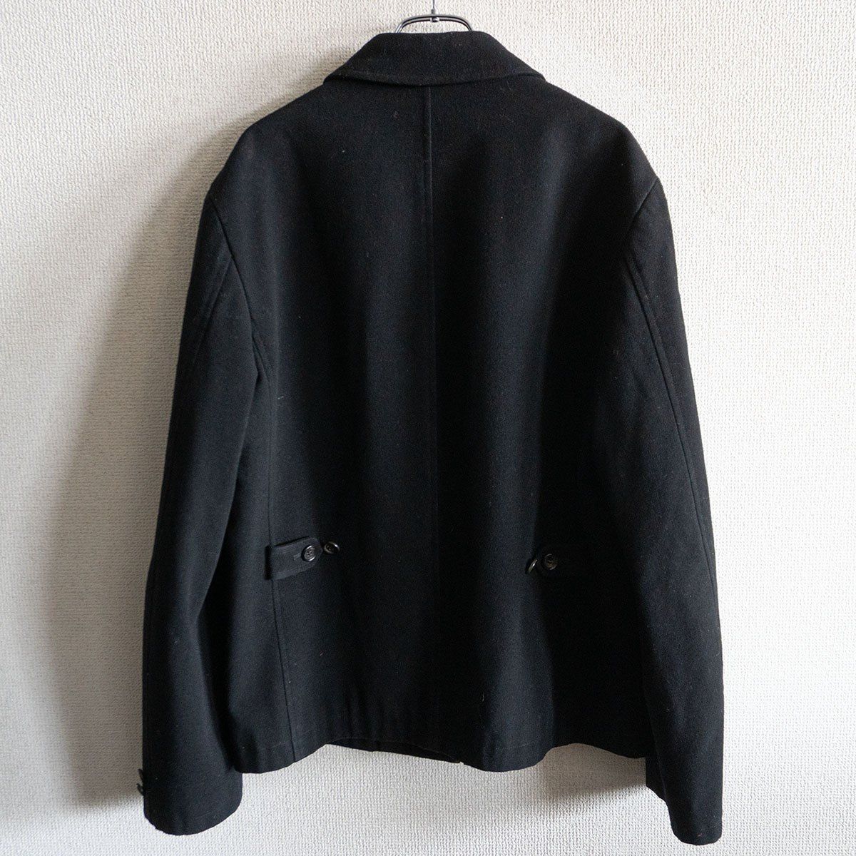 【AD1999】コムデギャルソン ウール ボタンレスコート ブラック アーカイブ 90s/アーカイブ】COMME des GARCONS HOMME【AD1999/ウール ジャケット