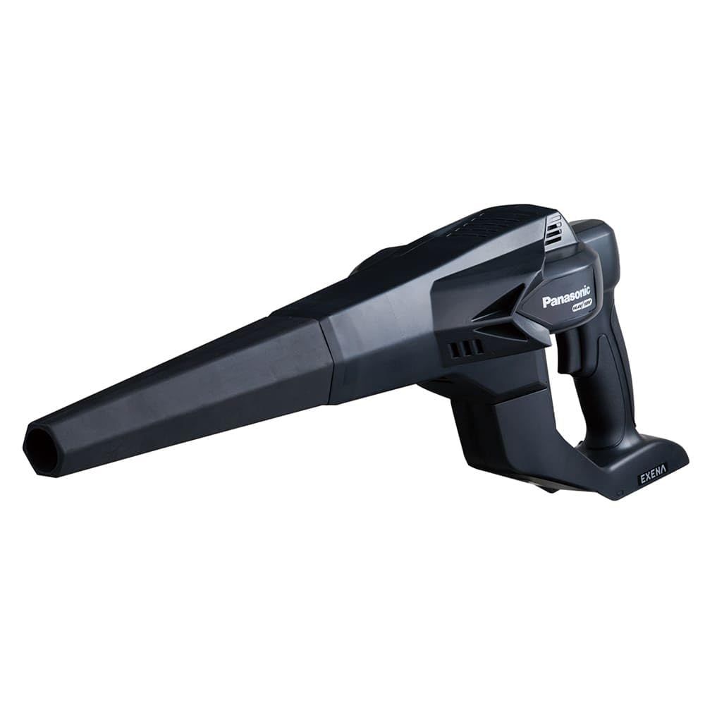 EXENA 工事用充電ブロワ 本体 ノズル付 デュアル 14.4V 18V対応 電動工具 軽量 コードレス 強力 ブロワー 充電式 風量調整機能 メッシュガード 清掃 ホコリ除去 作業場 高所作業 ガーデニング EZ37A1X-B ブラック