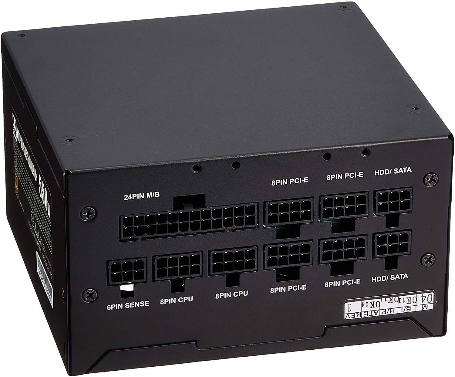 玄人志向 電源ユニット 550W ATX 電源 80 PLUS ゴールド PC電源 フルプラグイン フラットケーブル KRPW-GK550W 90