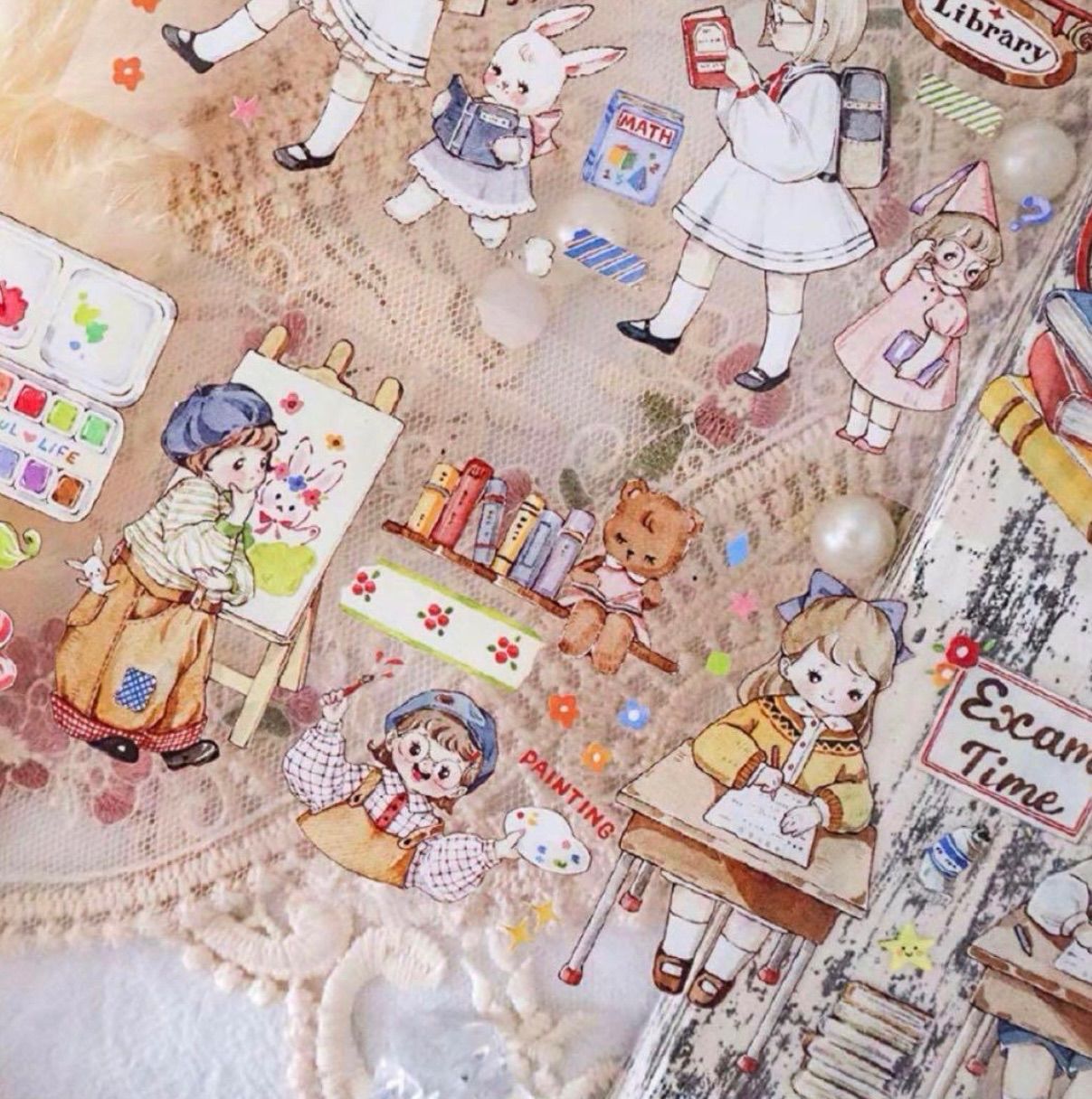 PET 6cm×6m 100cm/loop 游学记 海外マスキングテープ 海外マステ 人物