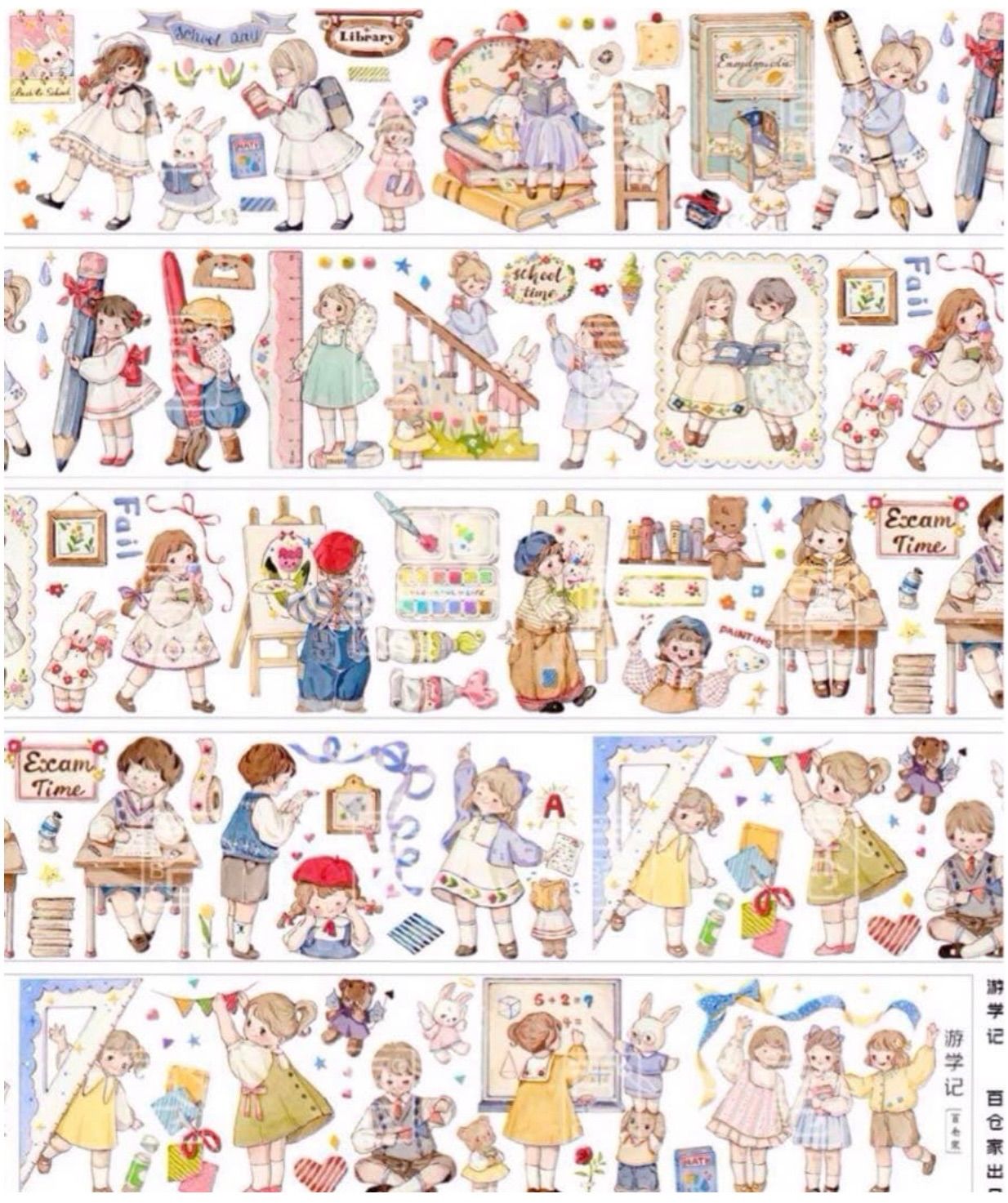 PET 6cm×6m 100cm/loop 游学记 海外マスキングテープ 海外マステ 人物