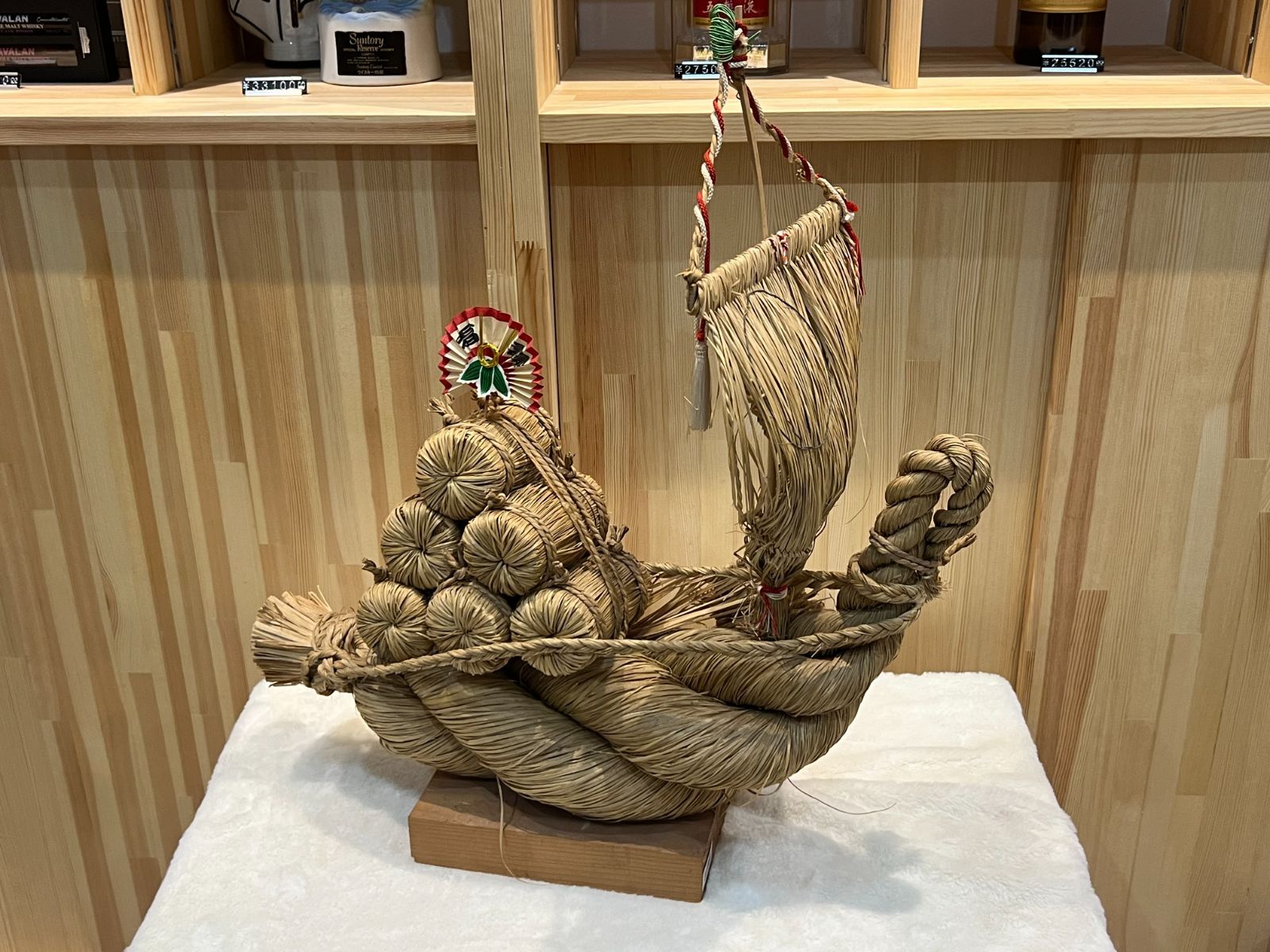 わら細工 帆船模型 民芸品