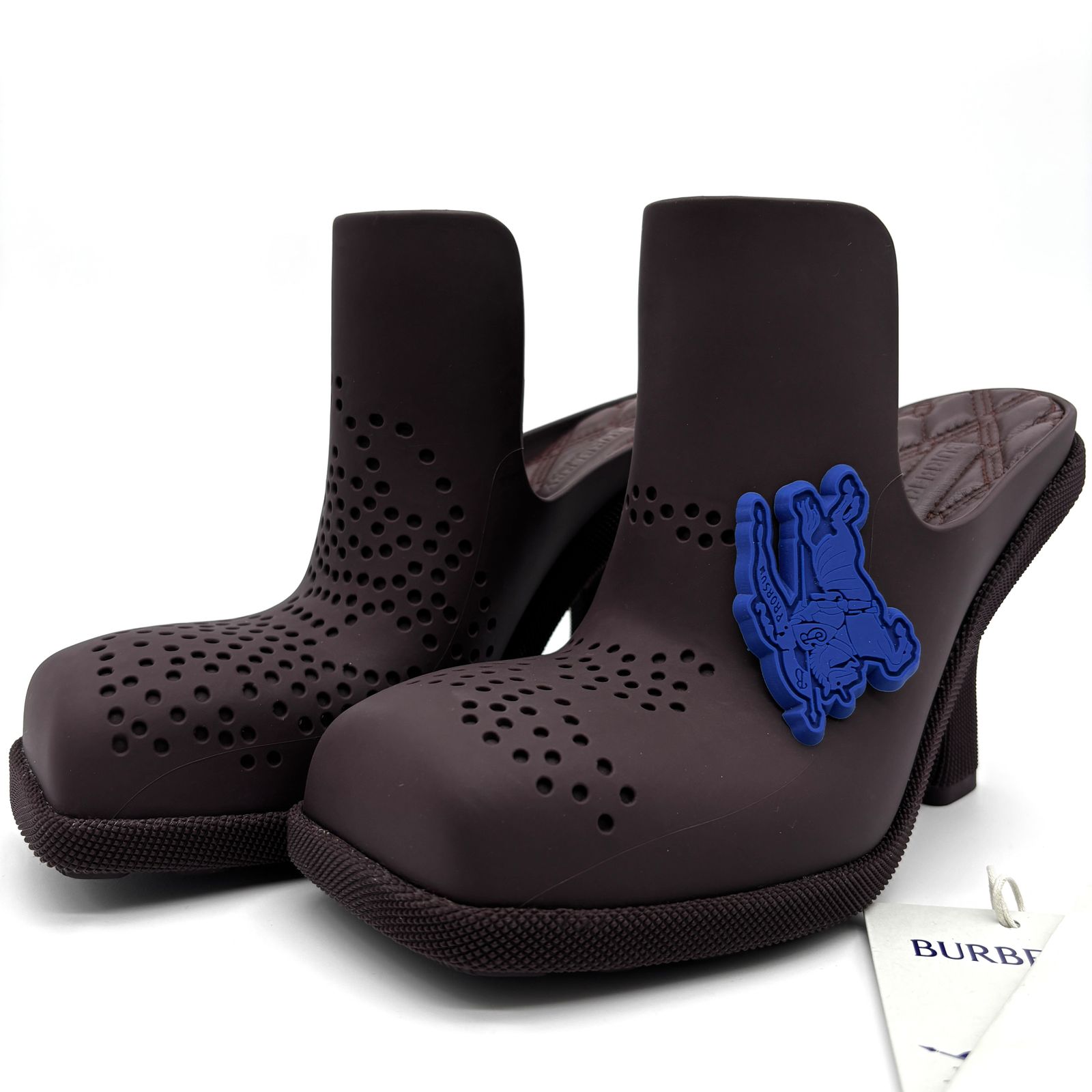 バーバリー バービカン PVC ミュール ラバー ロゴ 24 cm