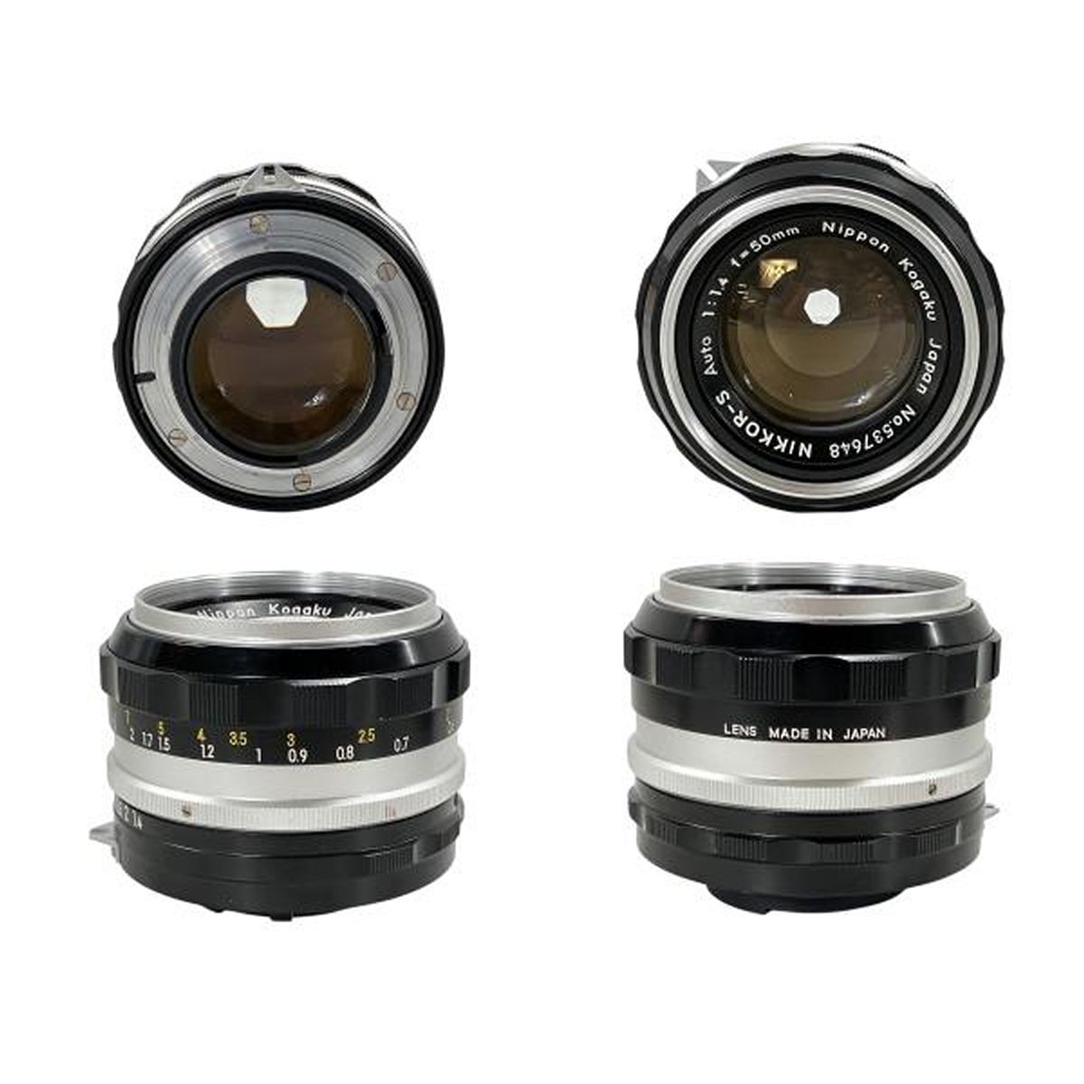 Nikon F アイレベル ボディ NIKKOR-S Auto 1 1.4 f 50mm 付き ニコン フィルムカメラ レンズ付 ジャンク W10586279