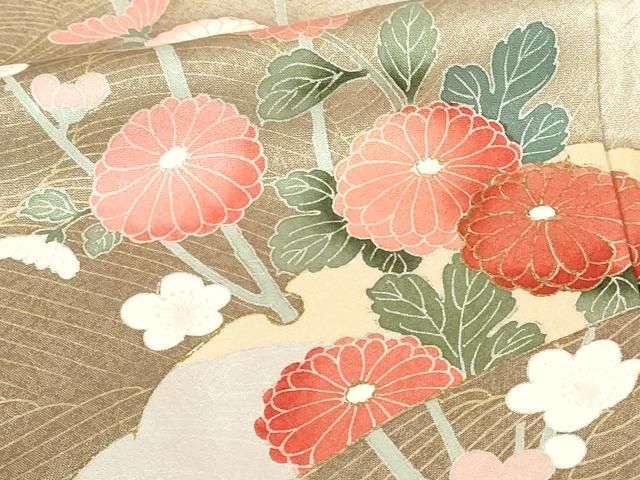 平和屋着物○訪問着 鴛鴦花文 シルエット 暈し染め 正絹 逸品 DAAS3159ps