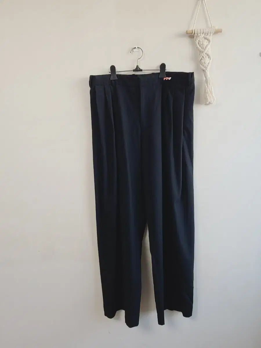 コス ピンタック ウール スラックス ワイドパンツ 52 35-36インチ