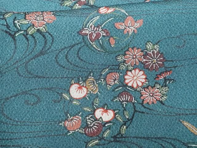 平和屋着物□訪問着 花丸文 鬼しぼ縮緬 正絹 逸品 CAAY7975fb - メルカリ