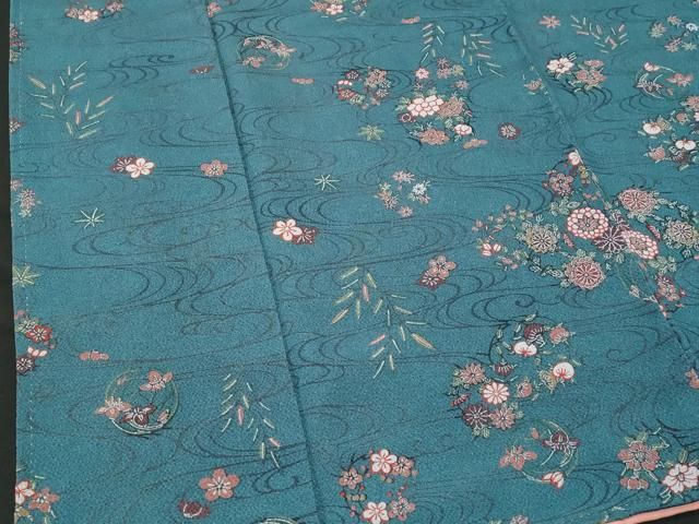 平和屋着物□訪問着 花丸文 鬼しぼ縮緬 正絹 逸品 CAAY7975fb - メルカリ