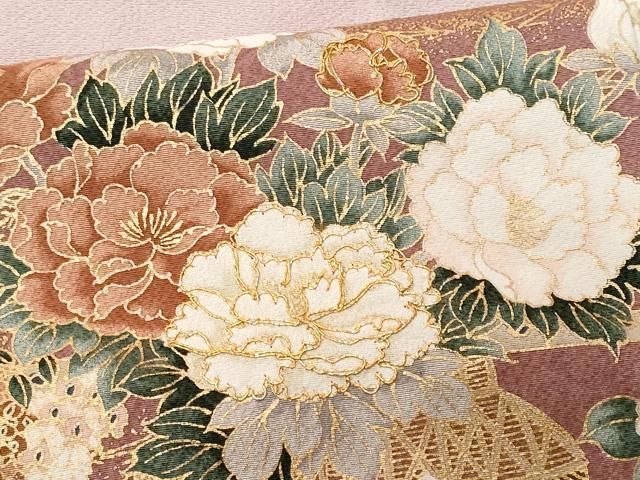 平和屋着物□豪華色留袖 駒刺繍 花籠文 金彩 正絹 逸品 CAAZ4412fb