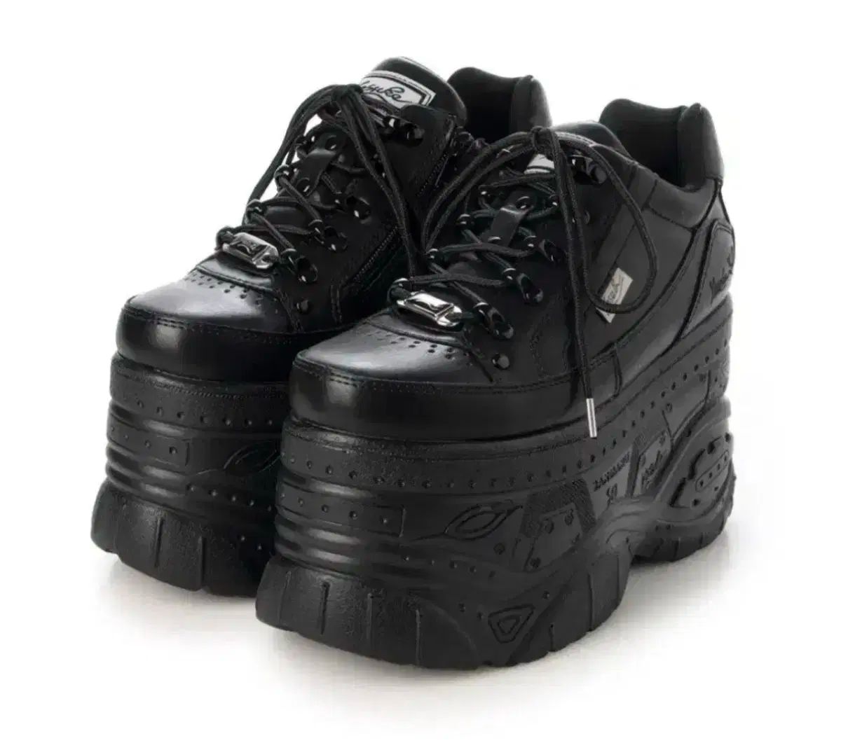 販売 YOSUKE ヨースケ ブラック 厚底 スニーカー 220 10 cm 地雷系