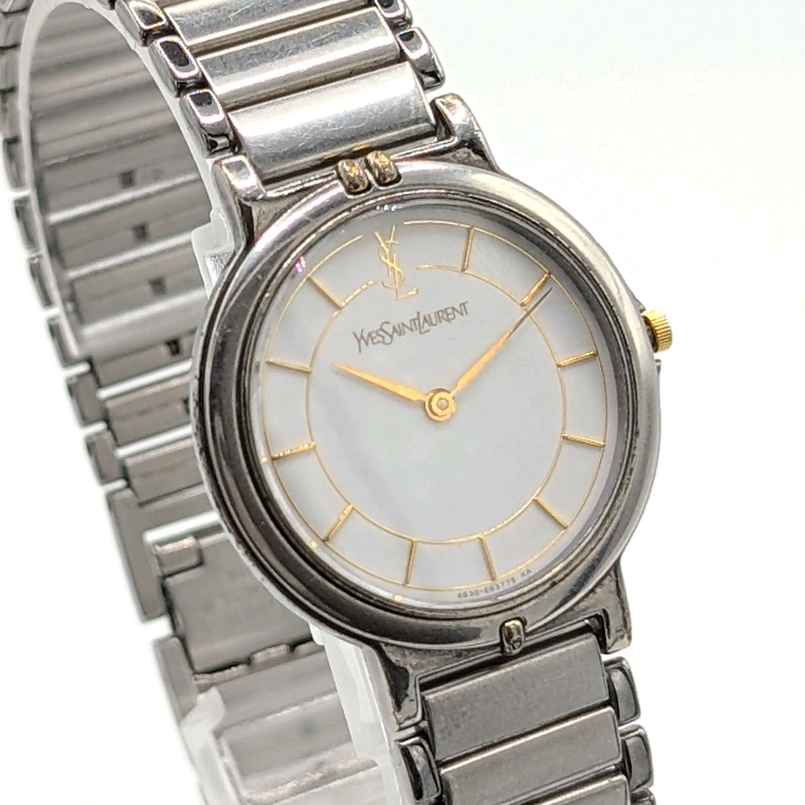 Yves Saint Laurent 腕時計 クォーツ Yves Saint Laurent 4620-E62275 Watch quartz Silver Round Y2K
