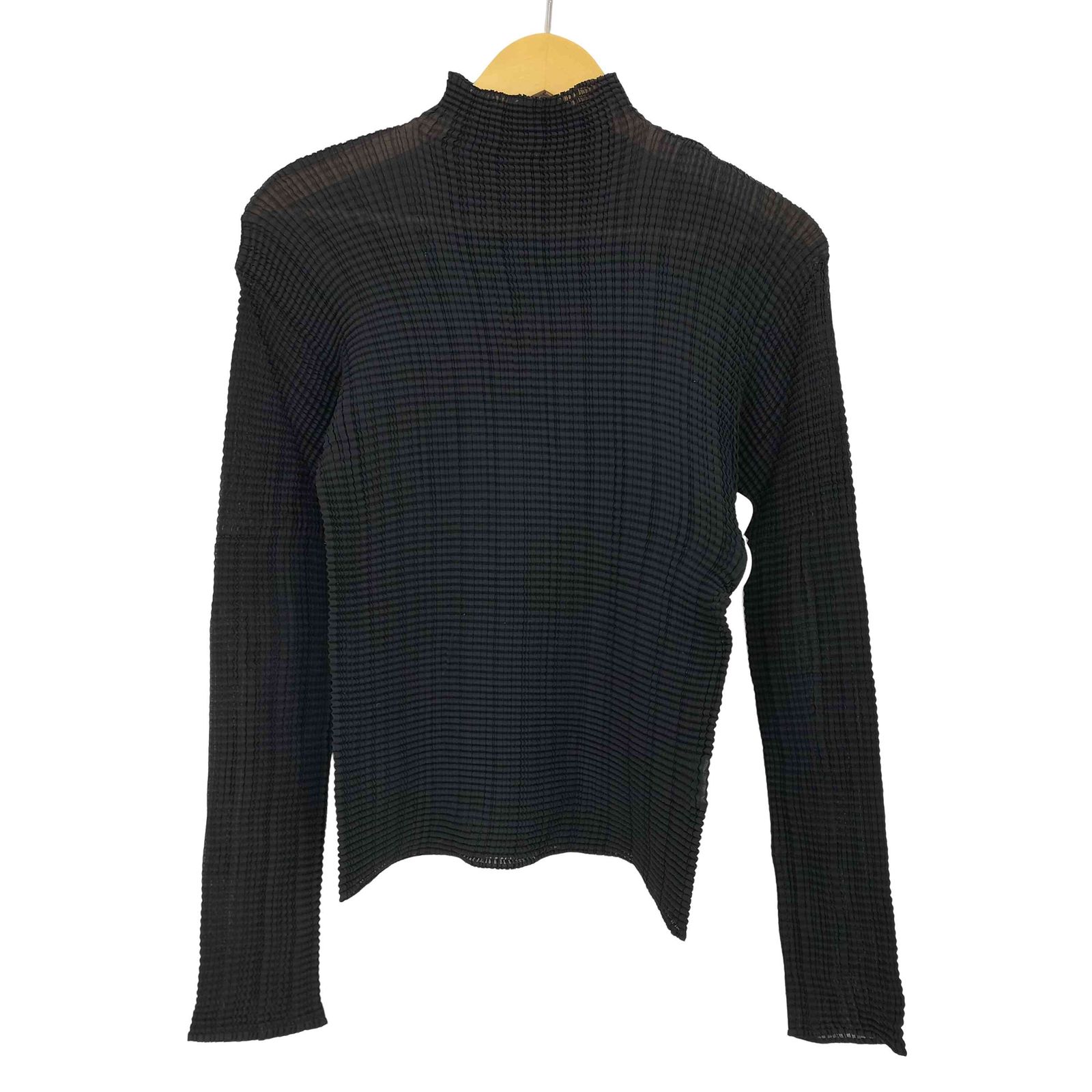 イッセイミヤケフェット ISSEY MIYAKE FETE 16ss ワッフル プリーツ ハイネック カットソー レディース JPN 2