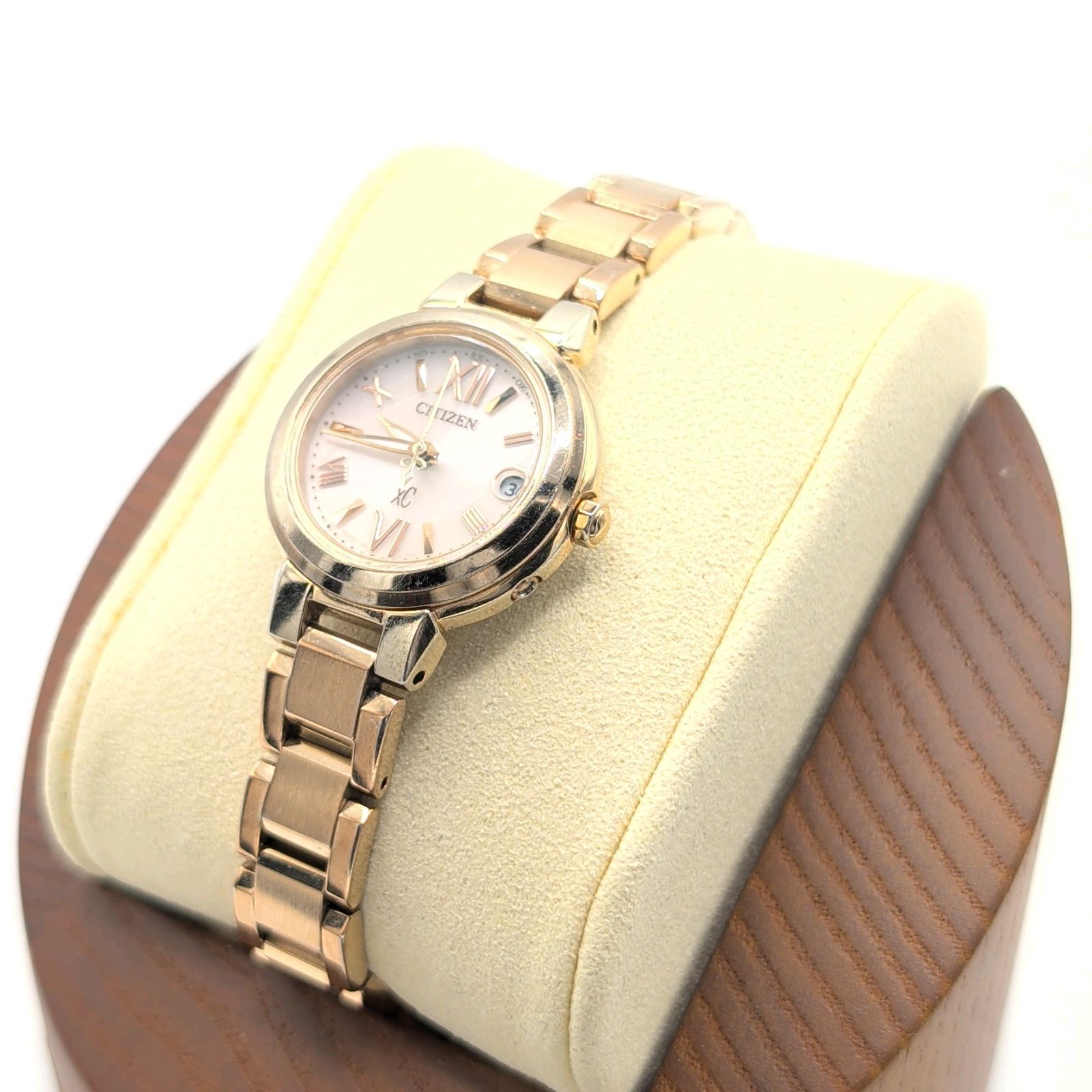 Citizen H058-T016561 XC Watch Solar Ladies Round Gold Pink dial