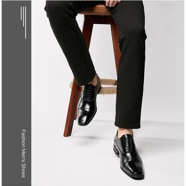  本革靴 ビジネスシューズ 牛革 シューズ 紳士靴 ストレートチップ 内羽根 結婚式 通勤 おしゃれ メンズ 24 5 28 ドレス ビジネスシューズ ブーツ 革靴