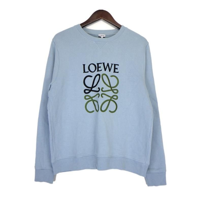 ロエベ LOEWE H6109900CR フロント 刺繍 アナグラム ロゴ スウェット クルーネック トレーナー h5797