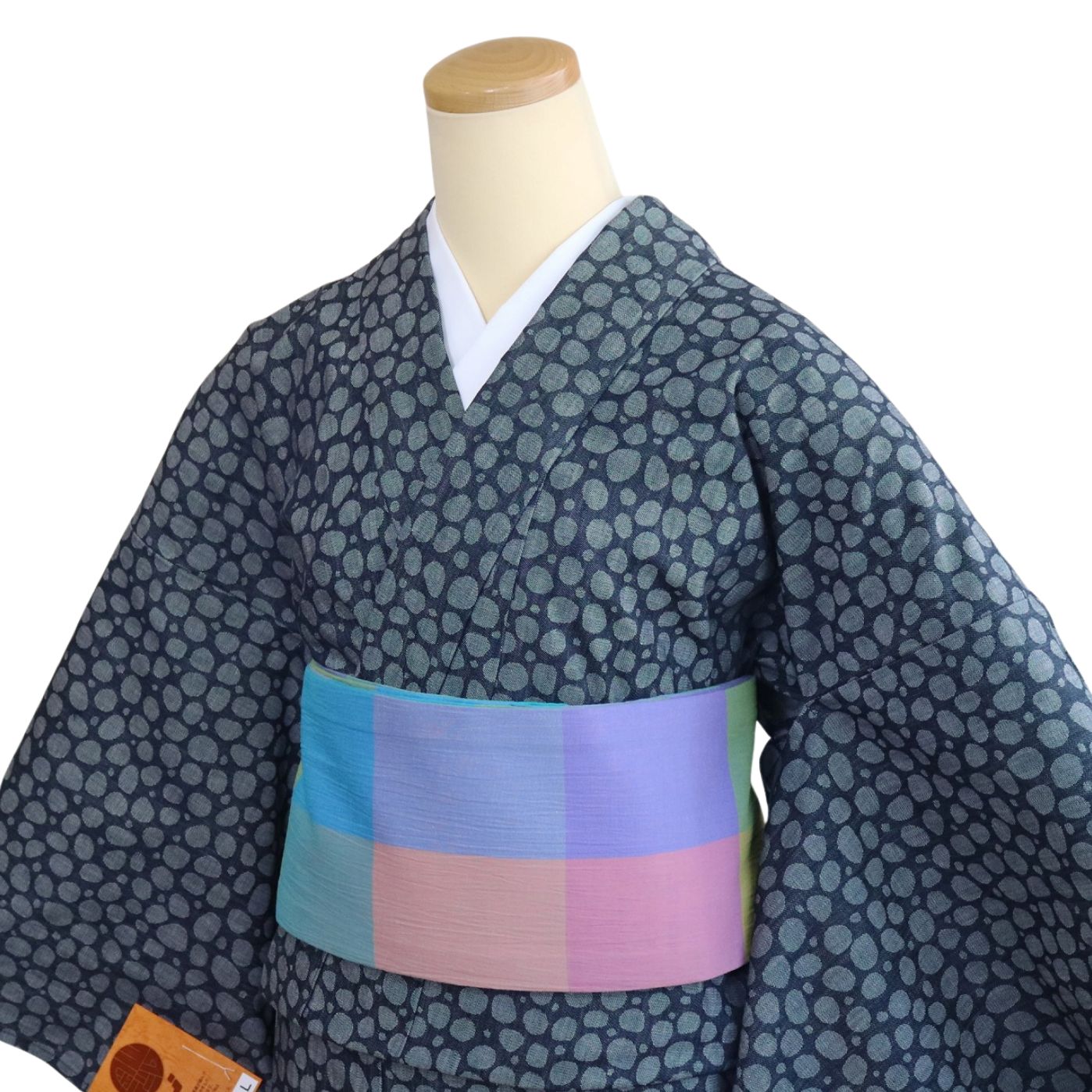 レディース 岡山デニム着物 小石柄 ジャガード織り