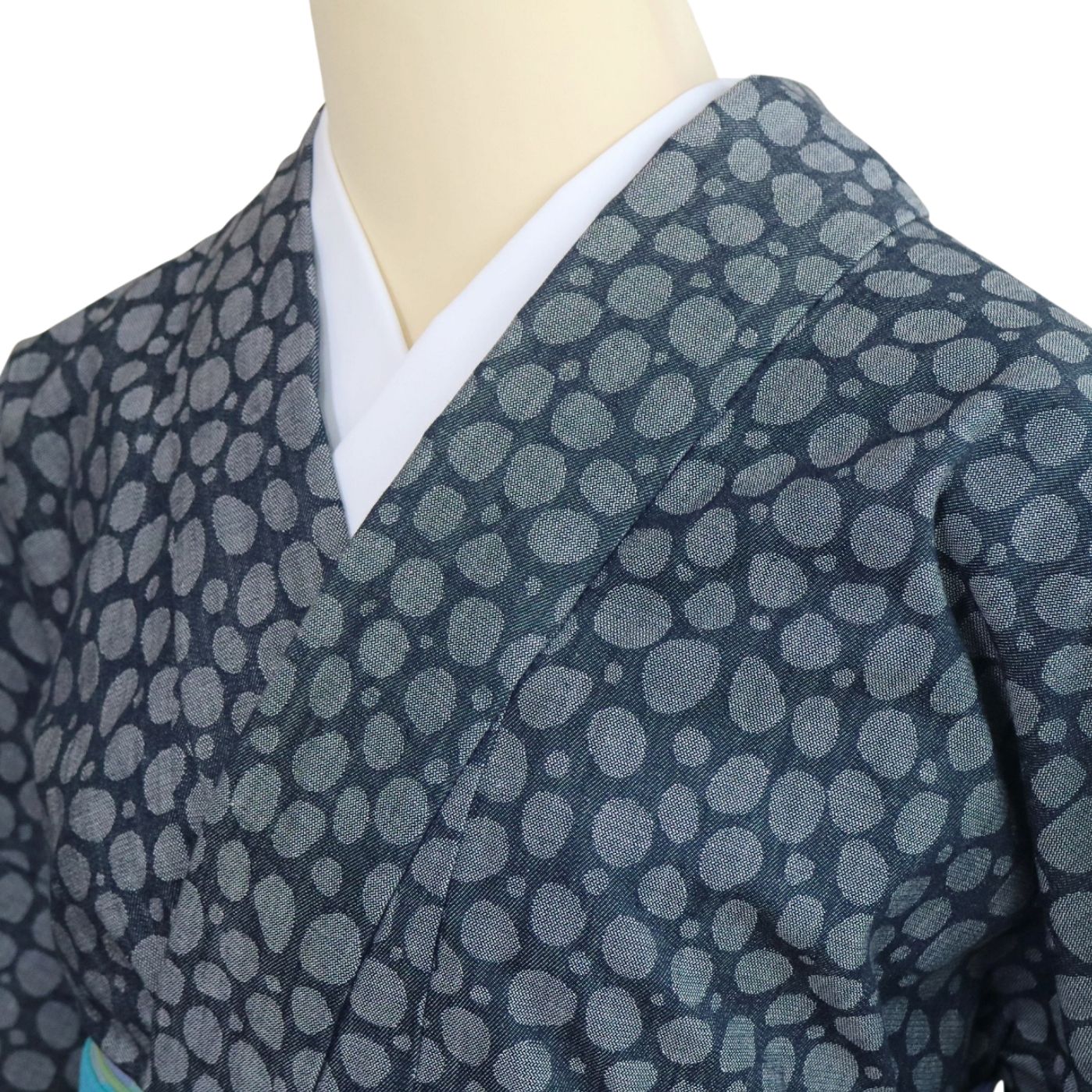 レディース 岡山デニム着物 小石柄 ジャガード織り