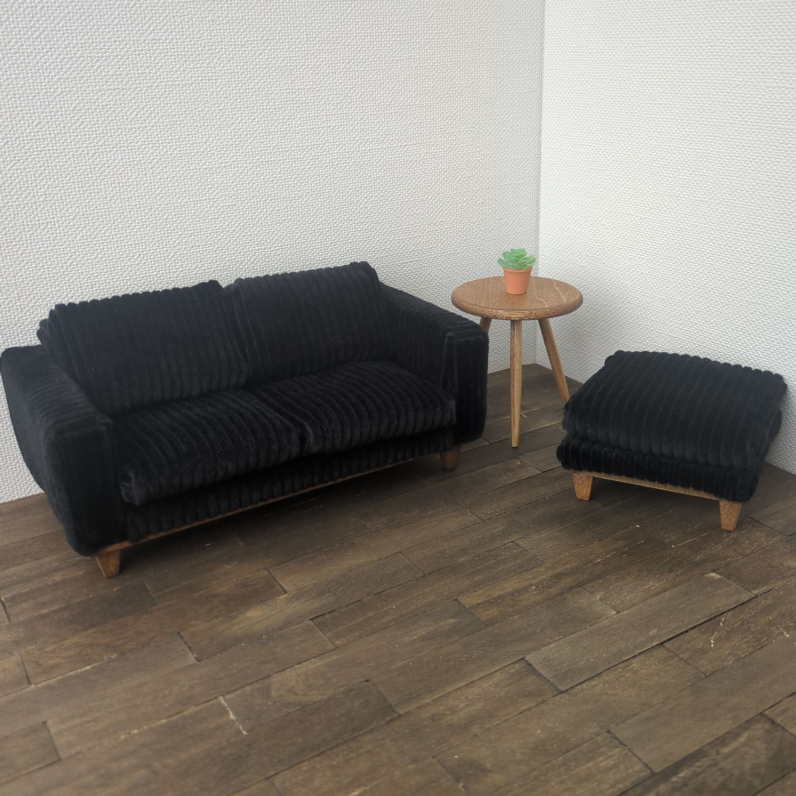 a-three オットマン付きソファ ブライス リカちゃん ミニチュア ドールハウス 1 6