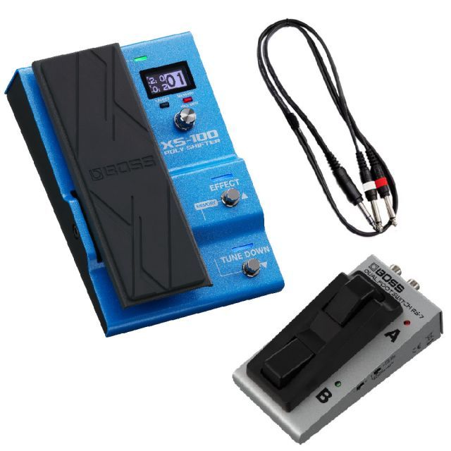 BOSS ボス XS-100 Poly Shifter ピッチ シフター FS-7 Dual Foot switch FS用ケーブル セット