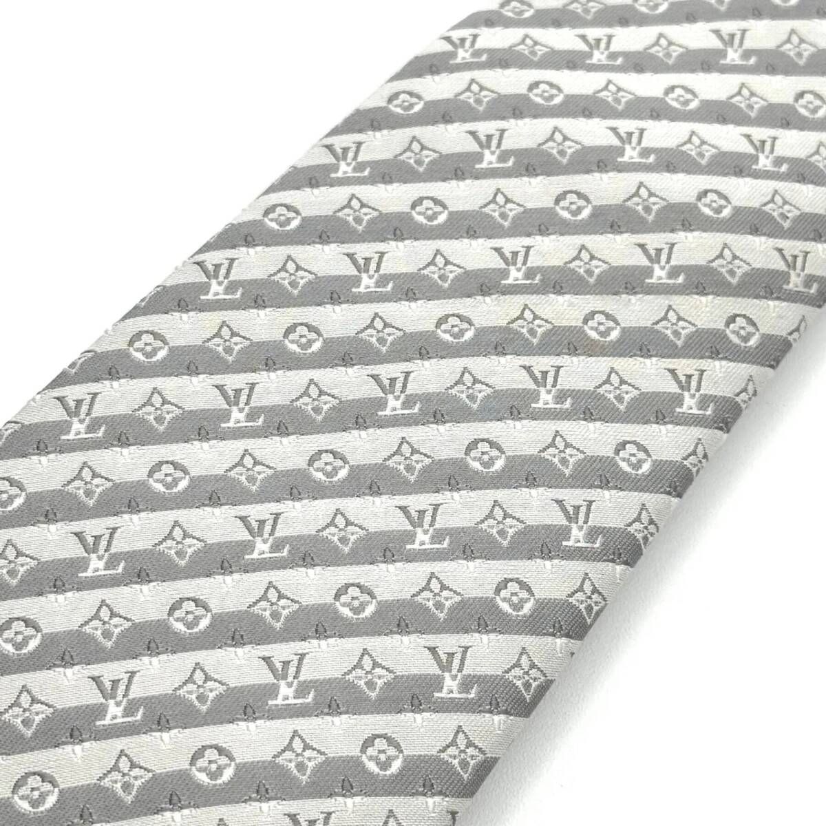 ルイヴィトン ネクタイ LOUIS VUITTON モノグラム ルイヴィトン モノグラム ライトグレー ネクタイ 101766 - メルカリ