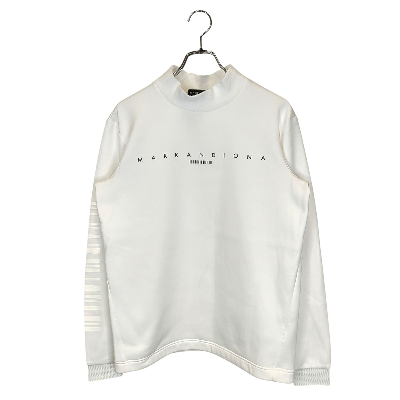 MARK&LONA マークアンドロナ ゴルフ 23AW CODE SERIES モックネック カットソー 長袖 Tシャツ MCM-3D-AC52 46 ホワイト メンズ
