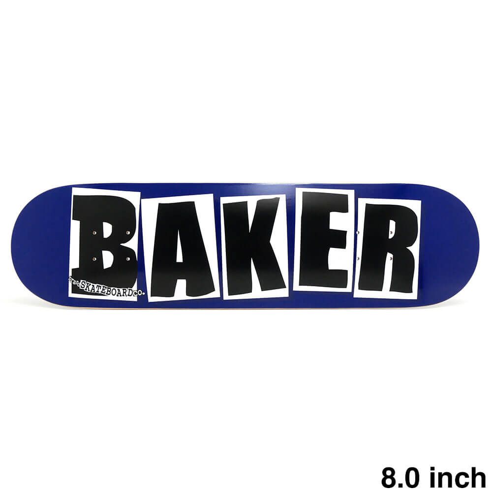 BAKER DECK ベイカー デッキ TEAM BRAND LOGO NAVY BLACK 8.0 スケートボード スケボー