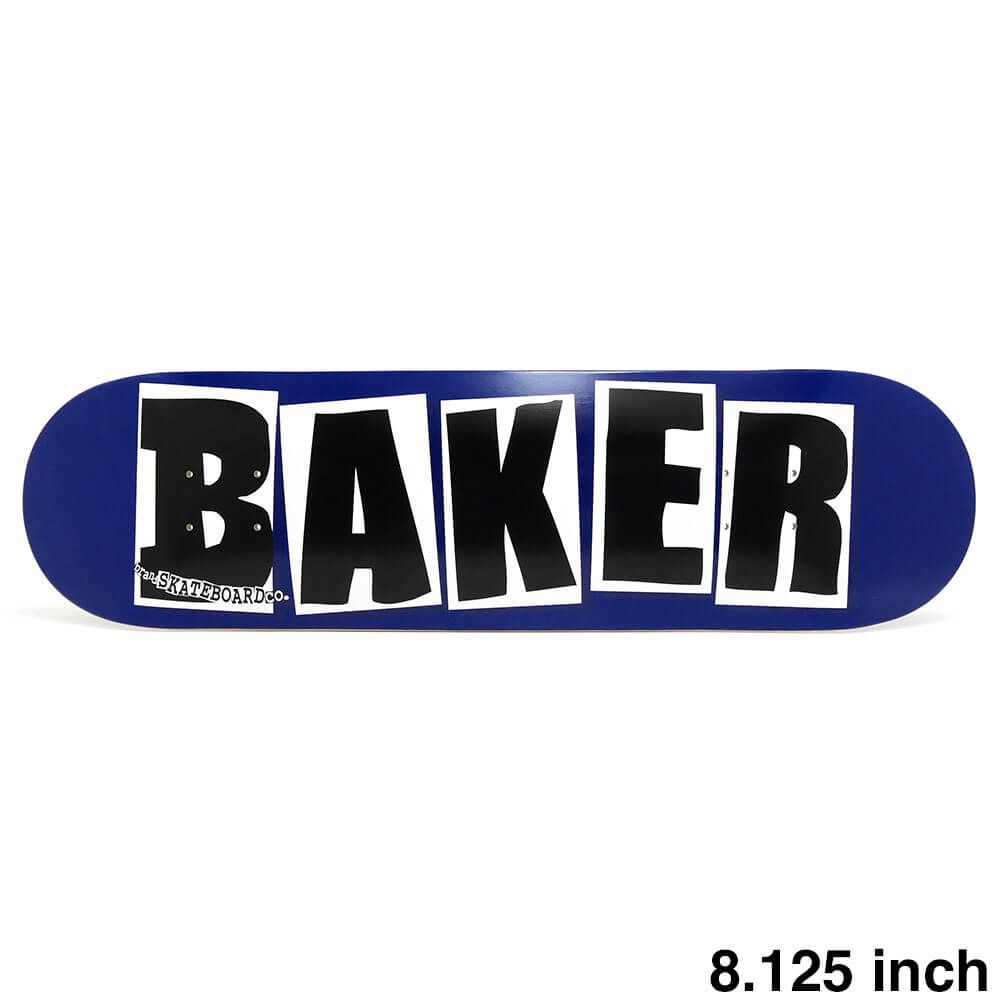 BAKER DECK ベイカー デッキ TEAM BRAND LOGO NAVY BLACK 8.125 スケートボード スケボー