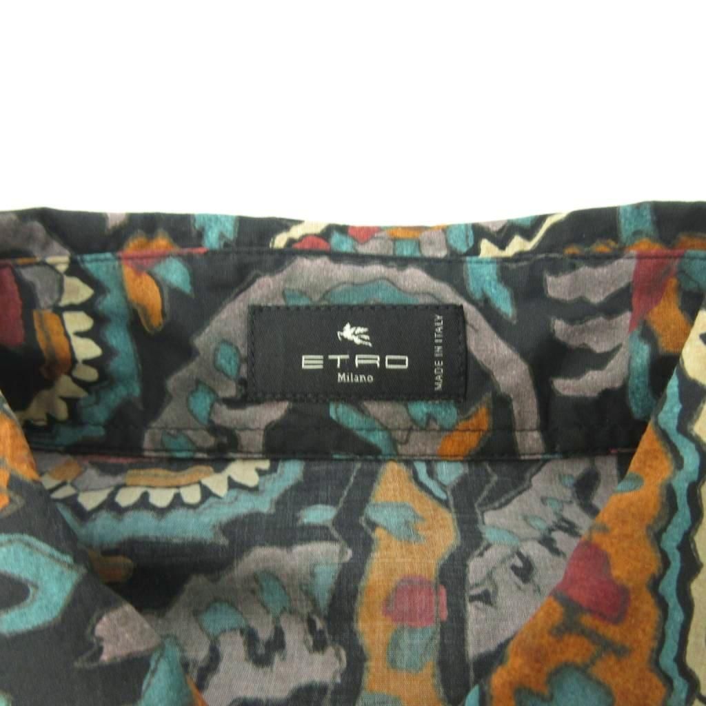 エトロ ETRO 美品 シャツ ブラウス ペイズリー柄 長袖 44 マルチカラー