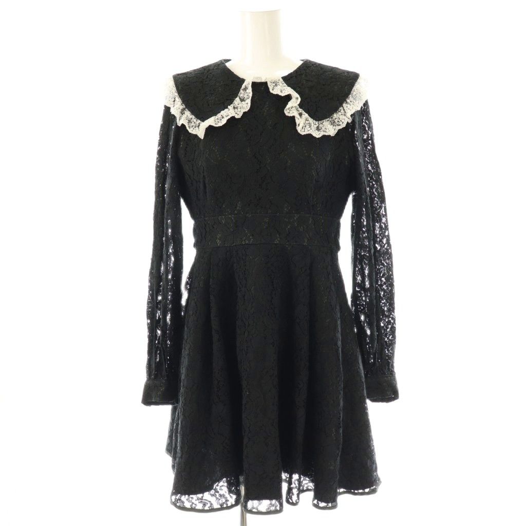 パメオポーズ PAMEO POSE Hecate Lace Dress レース ミニワンピース S ブラック ES OS